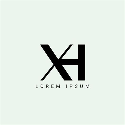 Premium Vector Letter Xh And Hx Monogram Initial Logo Geometric