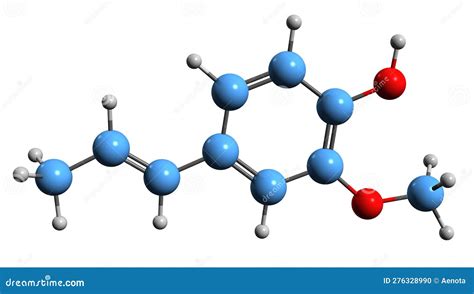 3D Image of Isoeugenol Skeletal Formula Stock Illustration ...