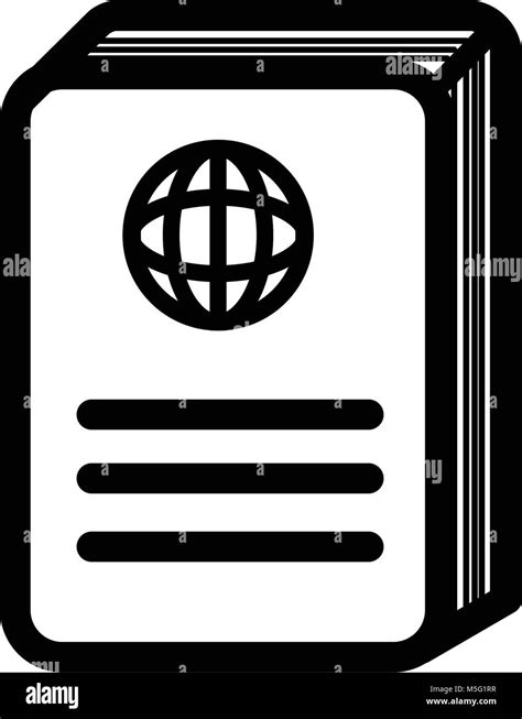 Passport Sign Visa Document Icon Outline And Filled Vector Sign