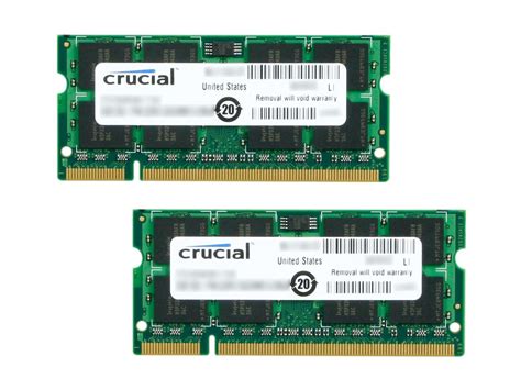 Crucial 8GB (2 x 4GB) 200-Pin DDR2 SO-DIMM DDR2 667 (PC2 5300) Laptop ...