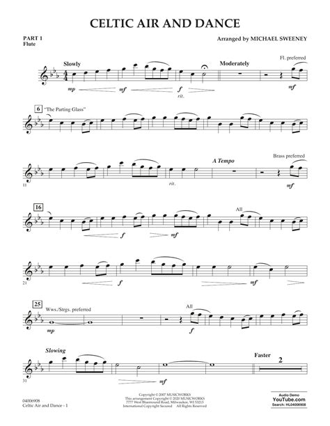 Celtic Air And Dance Pt 1 Flute By Michael Sweeney Sheet Music For