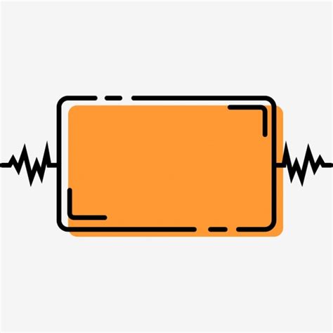 Orange Rectangle Clipart Vector, Orange Ecg Rectangle Border, Color ...