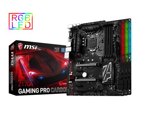 Msi Z A Gaming Pro Carbon Lga Intel Z Rgb Atx Gaming