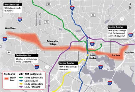 Baltimore Red Line Map Silva Dulcinea