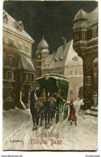 CPA Carte postale Belgique Fantaisie Bonne Année Carrosse