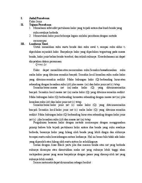 Doc Percobaan Kalor Jenis Logam