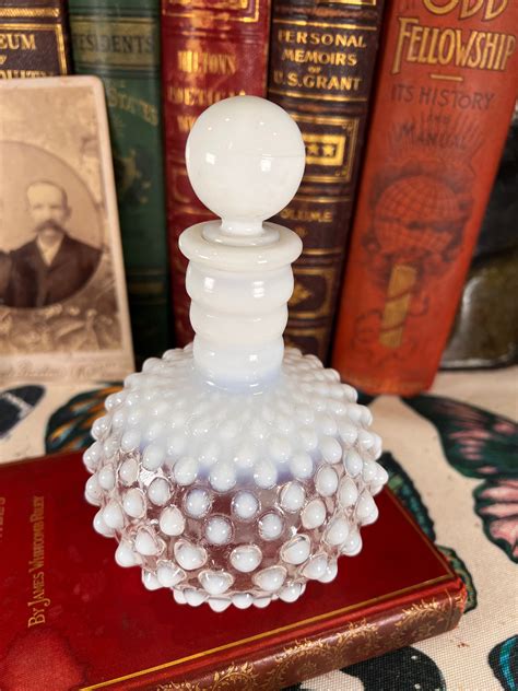 Vintage Fenton Hobnail Perfume Bottle Etsy