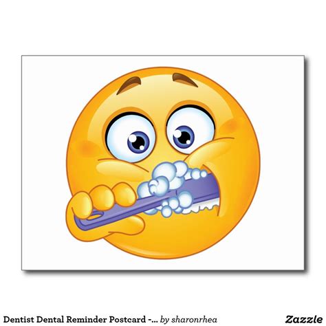 Dentist Dental Reminder Postcard - SRF | Zazzle | Emoticon, Tanden ...