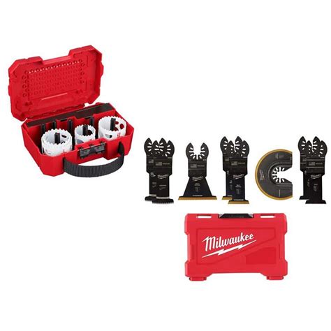 Milwaukee Oscillating Multi Tool Blade Kit With Hole Dozer Bi Metal