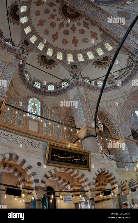 Interior Blue Mosque Istanbul Turkey Stock Photo Alamy