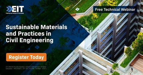 Free Webinar Sustainable Materials And Practices In Civil Engineering