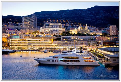 Monte Carlo - Port Hercules - Monaco Yacht Club at dusk - Keith ...