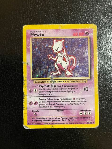 Base Set Mewtwo Mewtu Holo De Ab Kaufen Auf Ricardo