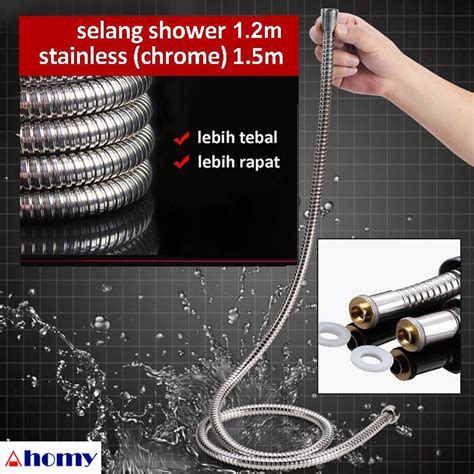 Jual Selang Shower Stainless Chrome M M Biasa N Kuningan B