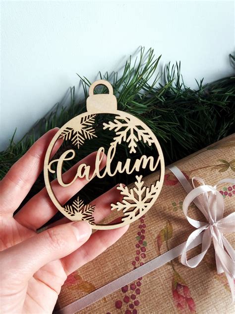 First Christmas Bauble Personalized Custom Bauble Laser Cut Etsy