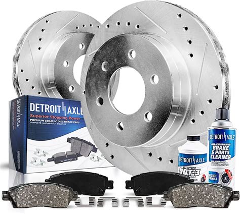 Detroit Axle Front Brake Kit 2007 17 Chevy Buick Gmc Saturn Auto Disc Brakes Rotors Ceramic