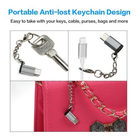 Aluminum Usb Type C To Micro Usb Convert Connector With Keychain Charger Adapter Ebay