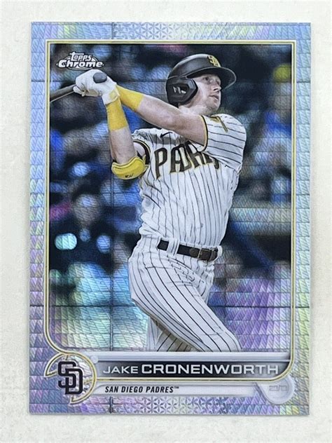 Jake Cronenworth Topps Chrome Prism Refractor Sports Mlb