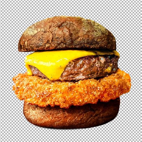 Premium Psd Homemade Craft Style Cheeseburger Isolated