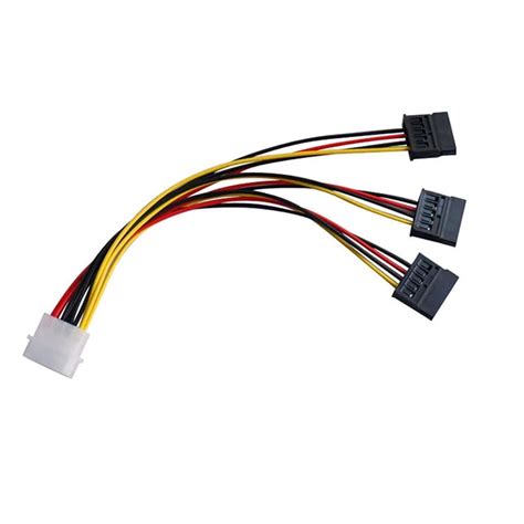 SATA To 3 IDE 4Pin Power Adapter Converter Cable 1 to 3 Multi-Purpose ...