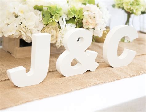 Wooden Letters Standing Wedding Initial Signs Personalized | Etsy