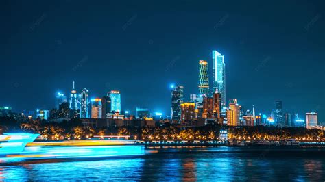 Guangzhou Atmospheric City Pearl River Night View Light Show Photo