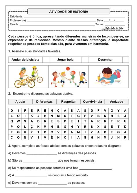 Tudo Sala De Aula Historia - Atividades de História sobre o meu Lugar no Mundo - 1º e 2º ano - Tudo ...