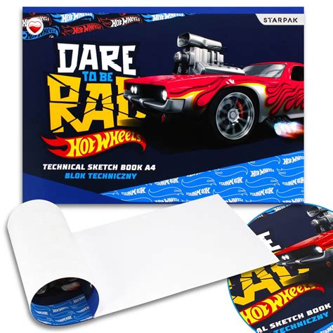 Hot Wheels Blok techniczny biały A4 10 kartek Starpak Sklep EMPIK