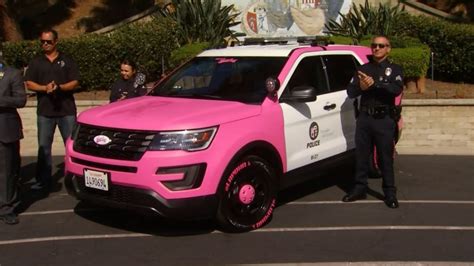 Lapd Unveils Pink Cruiser For Breast Cancer Awareness Nbc Los Angeles