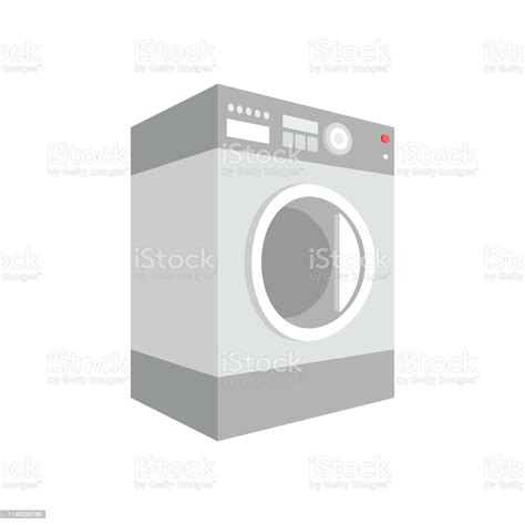 Washer Isolated Washing Machine Cartoon Style Vector Stock Illustration