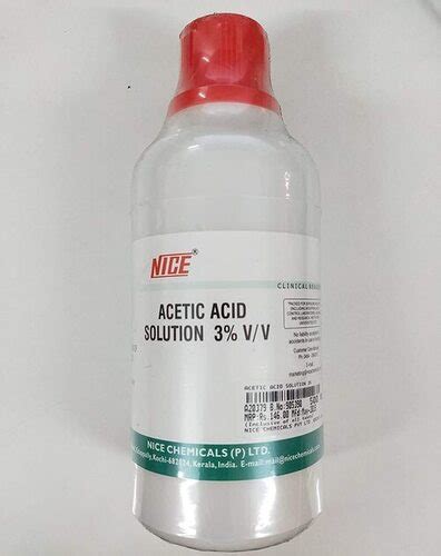 Acetic Acid Solution 3 At Best Price In Ahmedabad M G Trading Company