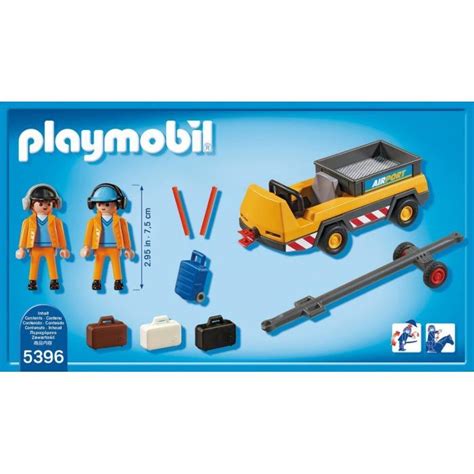 Playmobil 5396 Aircraft Tug With Ground Crew Airport City Action