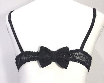 Red Black Bra Silk And Lace Vintage Style Lingerie