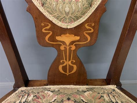 Art Nouveau Inlaid Mahogany Armchair Antiques Atlas