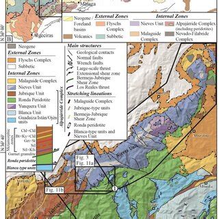 Geological Map Of The Betic Cordillera And Of The Study Area Showing