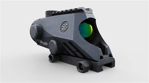 3d Model Sig Sauer Bravo4 4x30mm Wide Field Battle Sight Vr Ar Low