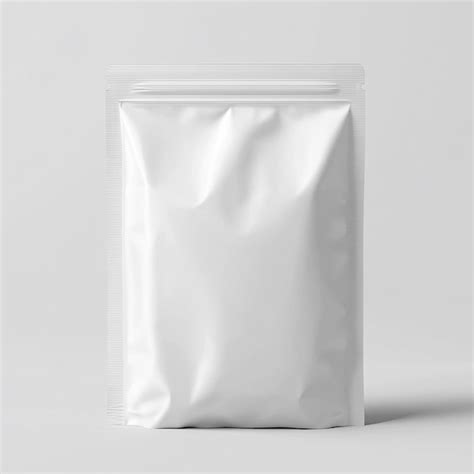 Mockup Blank White Pouch Package For Food Premium AI Generated Image