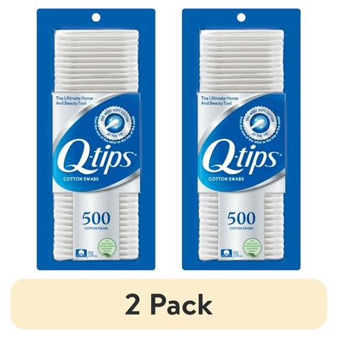 2 Pack Q Tips Cotton Swabs Original For Hygiene And Beauty Care Made