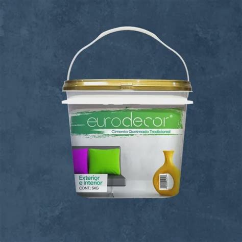 Cimento Queimado Pronto Eurodecor Kg Cor Azul Safira Em Promo O Na