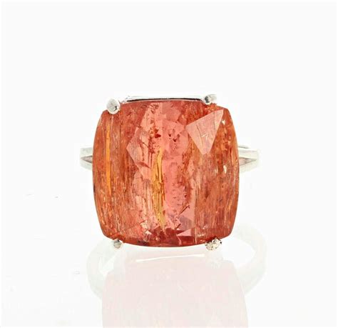 197 Carat Natural Imperial Brazilian Topaz Sterling Silver Ring At 1stdibs