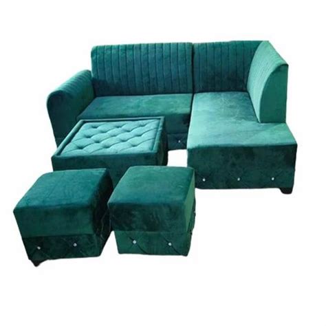 Seater Teak Wood Sky Blue Wooden Sofa Set At Rs Set In