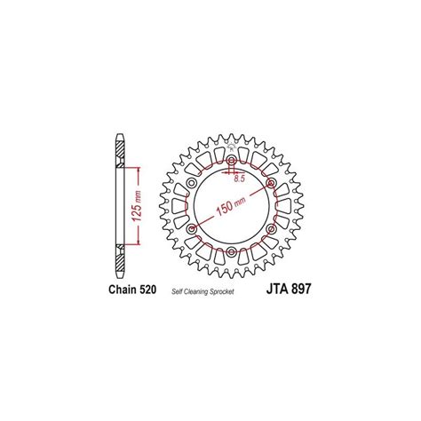 Couronne Jt Sprockets Aluminium Ultra Light Anti Boue Equip Moto