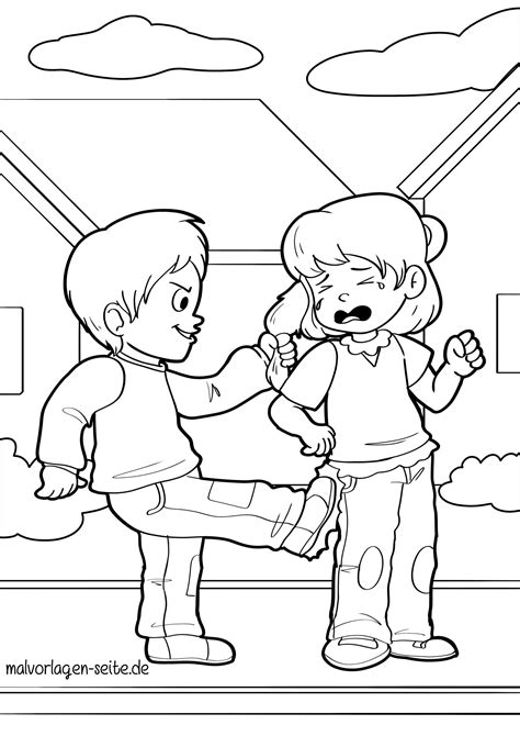 Children Arguing Coloring Pages [2025]