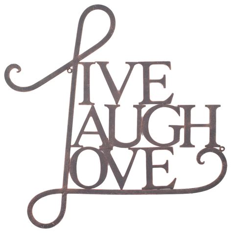 Live Laugh Love Wall Decor Contemporary Metal Wall Art By