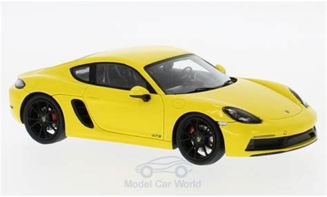 Modellino In Miniatura Porsche Cayman Spark Gts Giallo