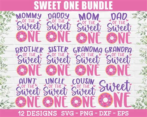 Sweet One Svg Bundle Sweet One Donut Svg 1st Birthday Svg Donut