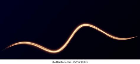 Golden Curved Light Line Png Rope Stock Vector Royalty Free