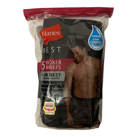 Hanes Mens 5 Pack Best Comfort And Fit Tagless Flex Waistband No Ride Up