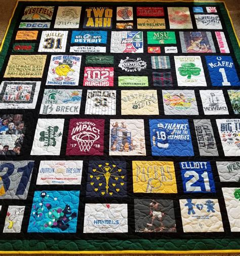 T Shirt Quilt Custom Made Mosaic Tshirt Quilt Different Sizes