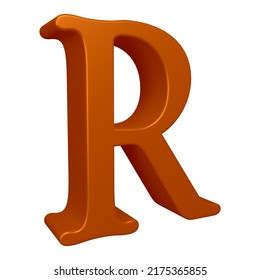 Letter R D Render Alphabet Letters Stock Illustration